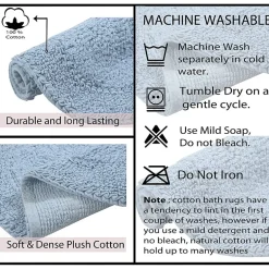 Home Weavers Inc Double Ruffle 17X24 Inch Quick Dry Bath Rug