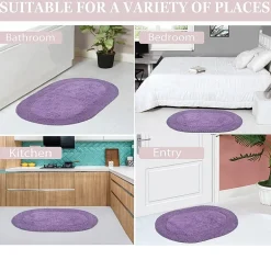 Home Weavers Inc Double Ruffle 17X24 Inch Quick Dry Bath Rug