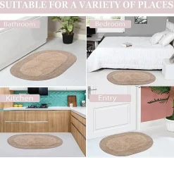Home Weavers Inc Double Ruffle 17X24 Inch Quick Dry Bath Rug
