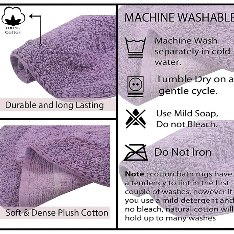 Home Weavers Inc Double Ruffle 17X24 Inch Quick Dry Bath Rug