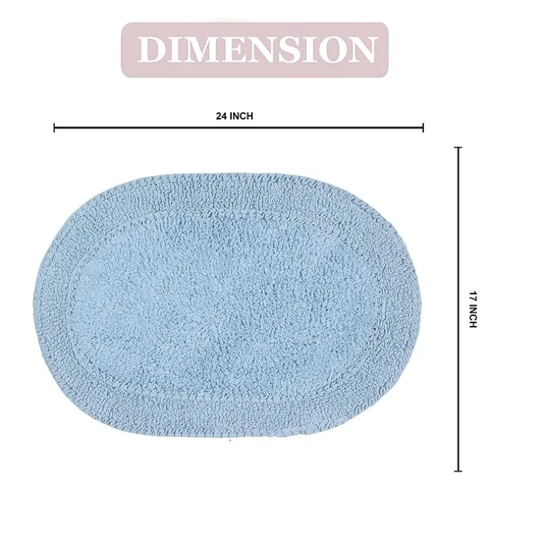 Home Weavers Inc Double Ruffle 17X24 Inch Quick Dry Bath Rug