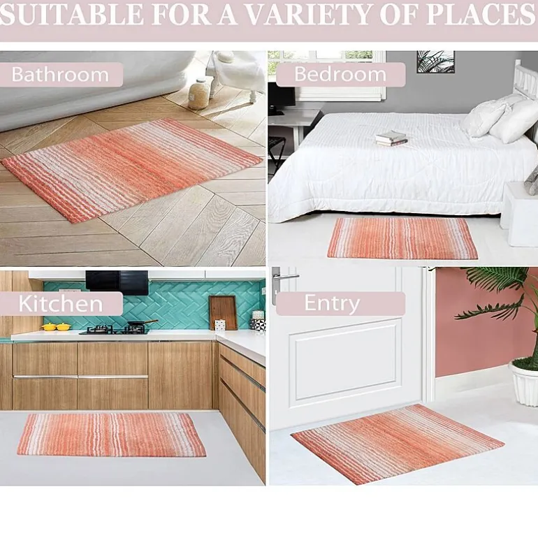Home Weavers Inc Gradation Quick Dry 17X24 Inch Bath Rug