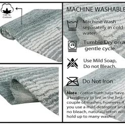 Home Weavers Inc Gradation Quick Dry 17X24 Inch Bath Rug