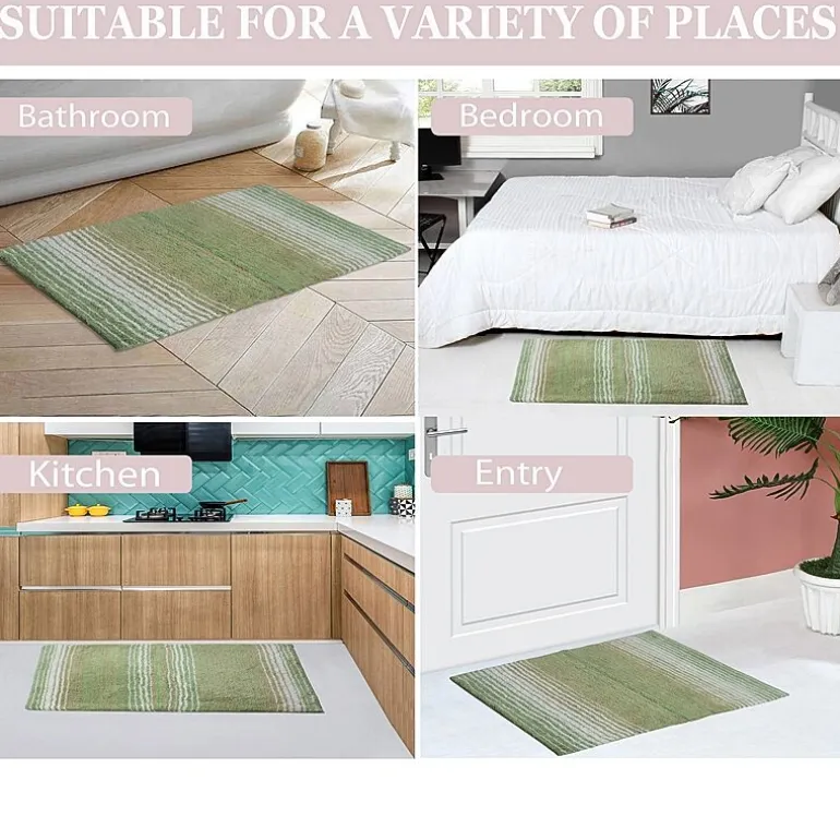 Home Weavers Inc Gradation Quick Dry 17X24 Inch Bath Rug