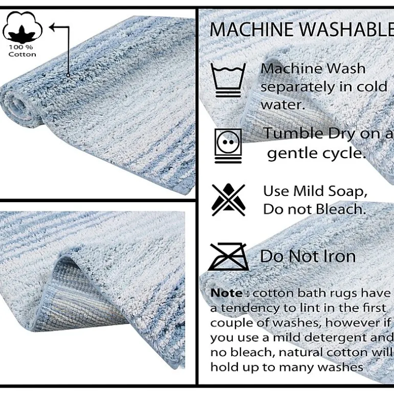 Home Weavers Inc Gradation Quick Dry 17X24 Inch Bath Rug