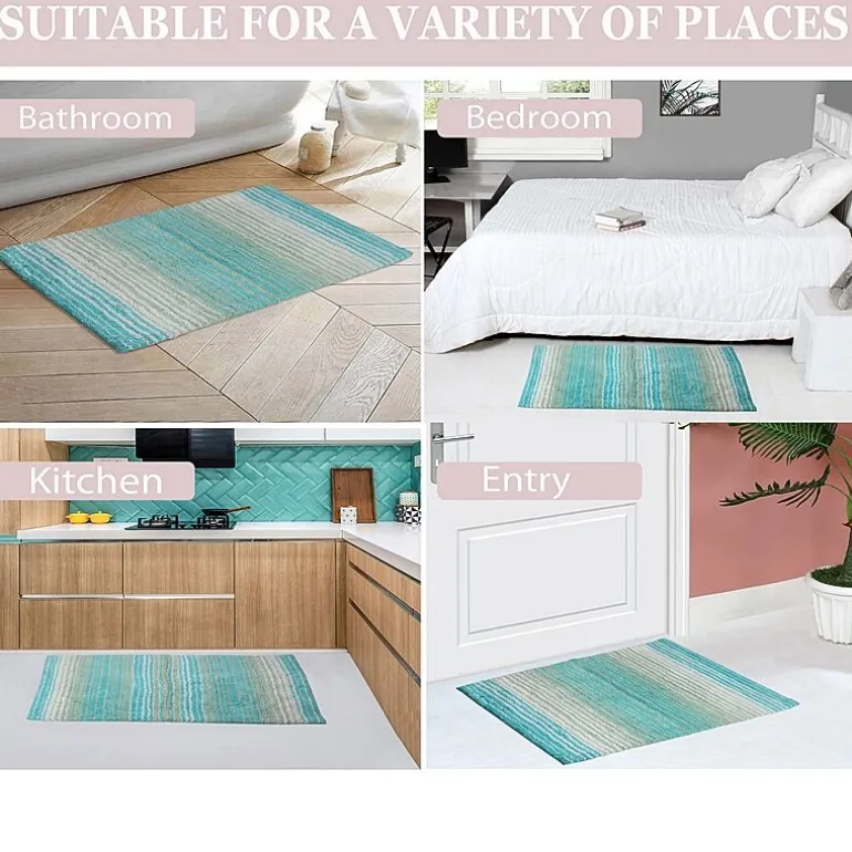 Home Weavers Inc Gradation Quick Dry 17X24 Inch Bath Rug