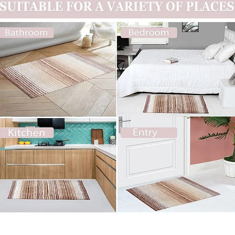 Home Weavers Inc Gradation Quick Dry 17X24 Inch Bath Rug