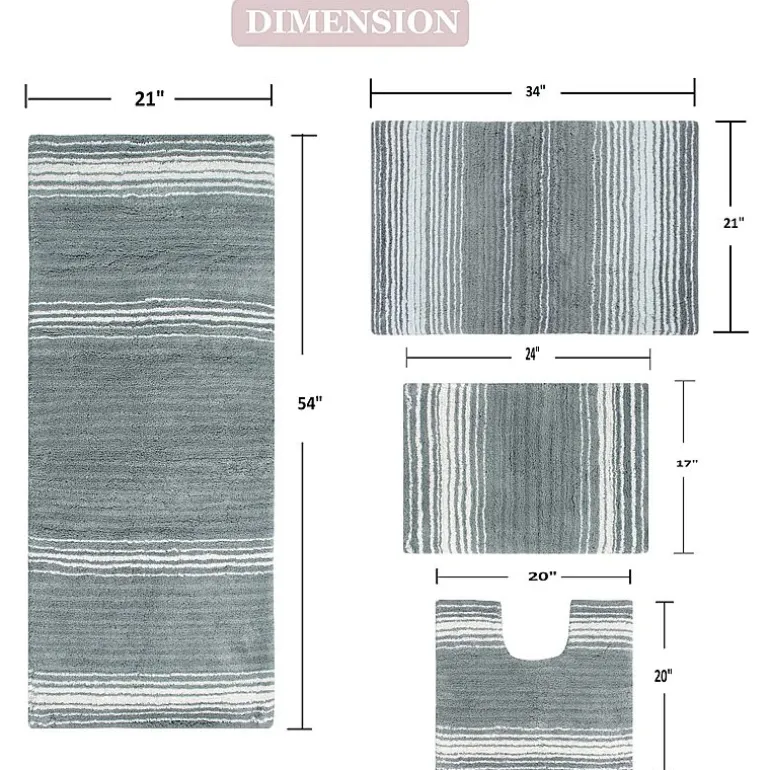 Home Weavers Inc Gradiation Quick Dry Bath Rug