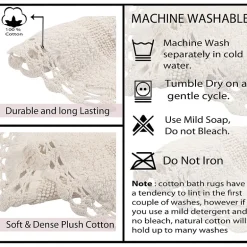 Home Weavers Inc Hampton Crochet 3-pc. Reversible Bath Rug Set