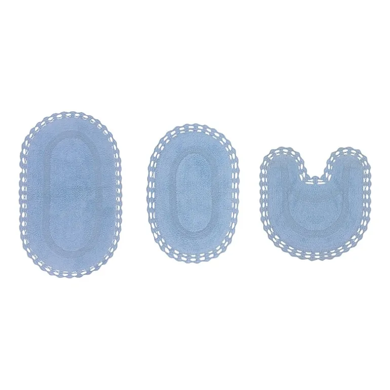 Home Weavers Inc Hampton Crochet 3-pc. Reversible Bath Rug Set