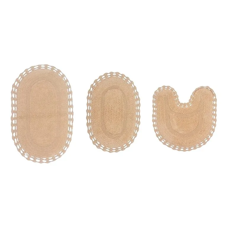 Home Weavers Inc Hampton Crochet 3-pc. Reversible Bath Rug Set