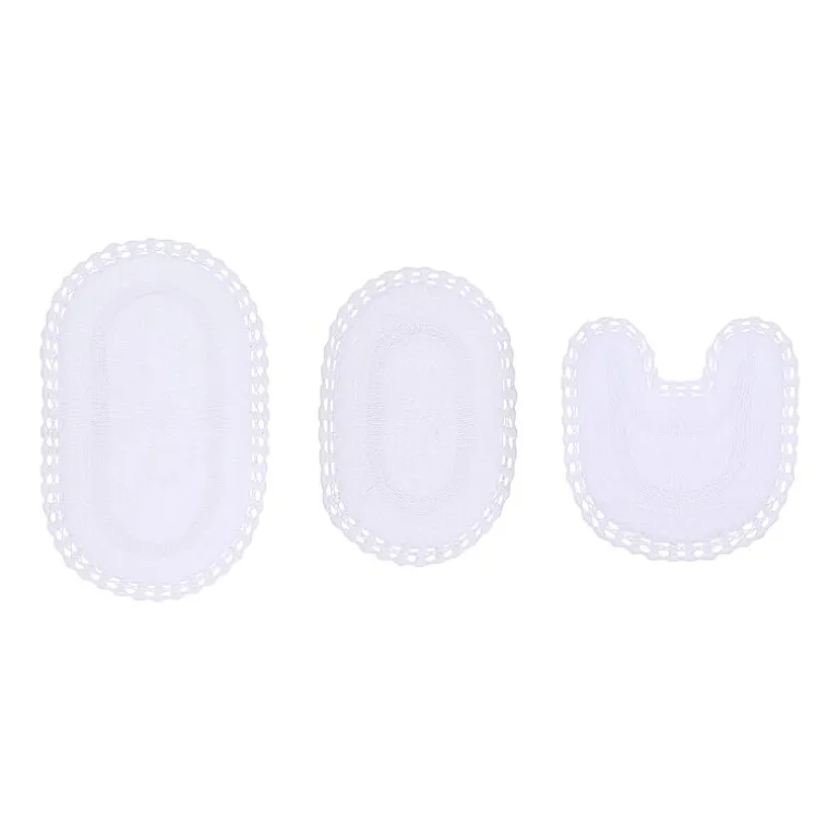 Home Weavers Inc Hampton Crochet 3-pc. Reversible Bath Rug Set