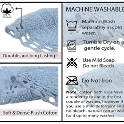 Home Weavers Inc Hampton Crochet 3-pc. Reversible Bath Rug Set