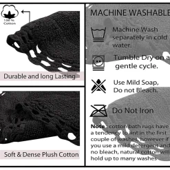 Home Weavers Inc Hampton Crochet 3-pc. Reversible Bath Rug Set