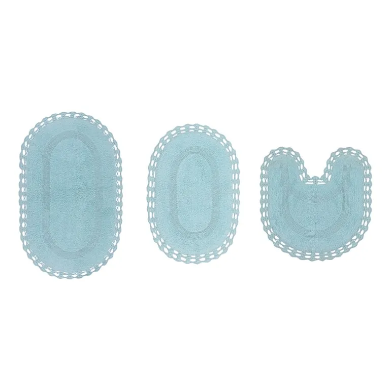 Home Weavers Inc Hampton Crochet 3-pc. Reversible Bath Rug Set