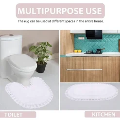 Home Weavers Inc Hampton Crochet 3-pc. Reversible Bath Rug Set