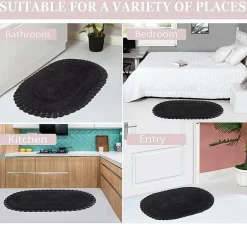Home Weavers Inc Hampton Crochet 3-pc. Reversible Bath Rug Set