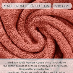 Home Weavers Inc Hazel Collection 100% Cotton Zero Twist Super Absorbent 12-pc. Quick Dry Bath Towel Set