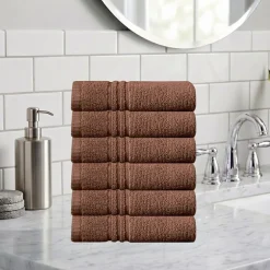 Home Weavers Inc Hazel Collection 100% Cotton Zero Twist 6-pc. Quick Dry Washcloth