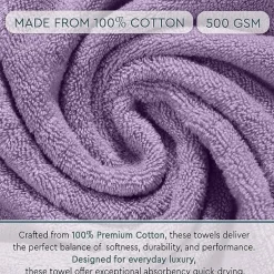 Home Weavers Inc Hazel Collection 100% Cotton Zero Twist 6-pc. Quick Dry Washcloth