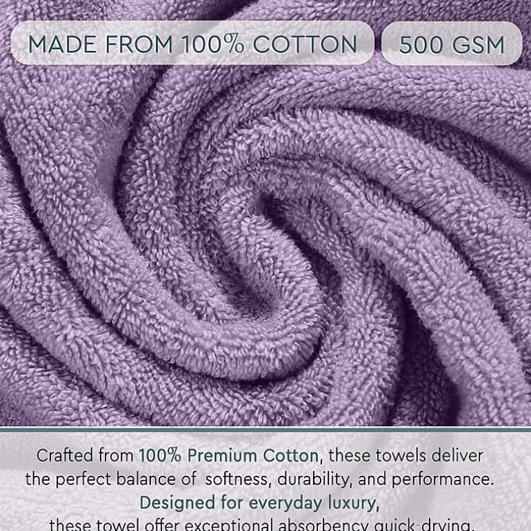 Home Weavers Inc Hazel Collection 100% Cotton Zero Twist 6-pc. Quick Dry Washcloth