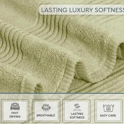 Home Weavers Inc Hazel Collection 100% Cotton Zero Twist 6-pc. Quick Dry Washcloth