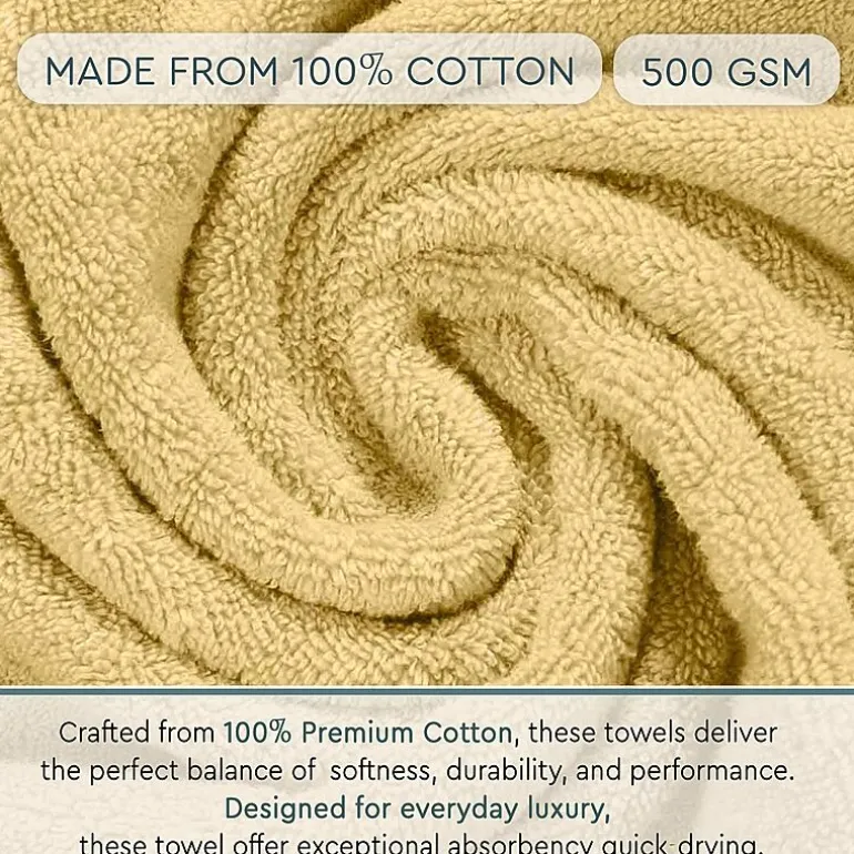 Home Weavers Inc Hazel Collection 100% Cotton Zero Twist 6-pc. Quick Dry Washcloth