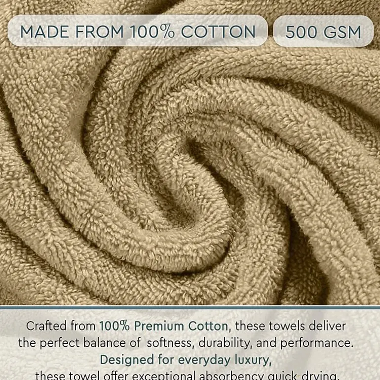 Home Weavers Inc Hazel Collection 100% Cotton Zero Twist 6-pc. Quick Dry Washcloth