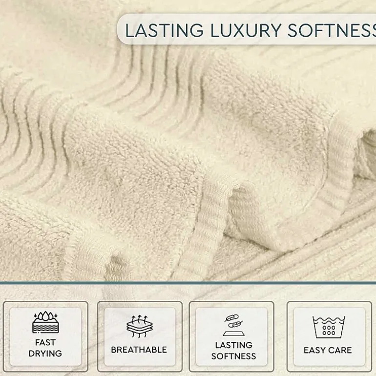 Home Weavers Inc Hazel Collection 100% Cotton Zero Twist 6-pc. Quick Dry Washcloth