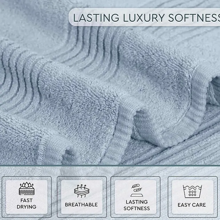 Home Weavers Inc Hazel Collection 100% Cotton Zero Twist 6-pc. Quick Dry Washcloth