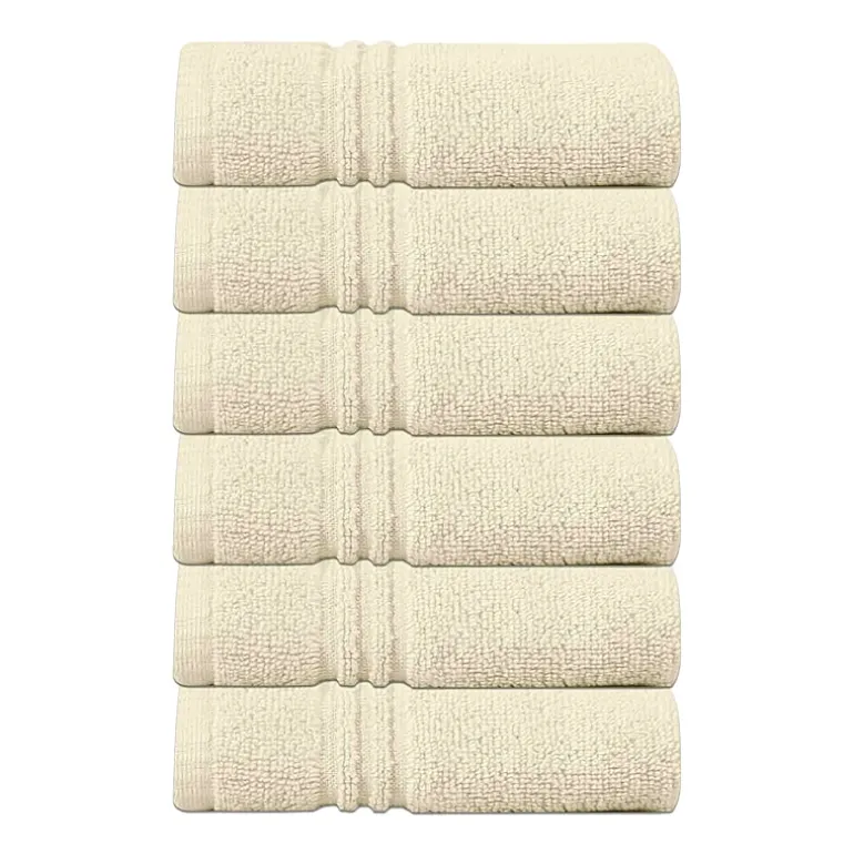 Home Weavers Inc Hazel Collection 100% Cotton Zero Twist 6-pc. Quick Dry Washcloth