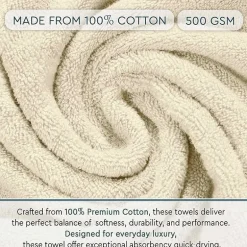 Home Weavers Inc Hazel Collection 100% Cotton Zero Twist 6-pc. Quick Dry Washcloth