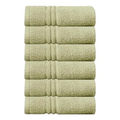 Home Weavers Inc Hazel Collection 100% Cotton Zero Twist 6-pc. Quick Dry Washcloth