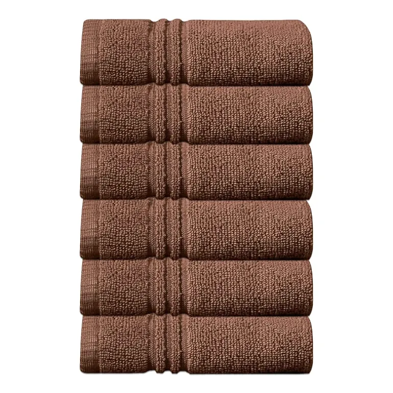 Home Weavers Inc Hazel Collection 100% Cotton Zero Twist 6-pc. Quick Dry Washcloth