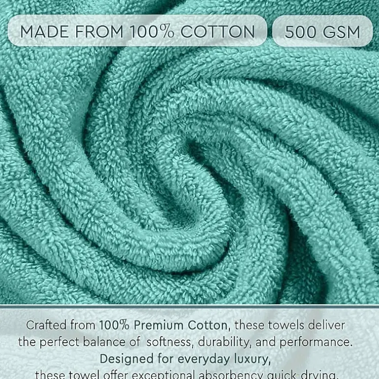 Home Weavers Inc Hazel Collection 100% Cotton Zero Twist 6-pc. Quick Dry Washcloth
