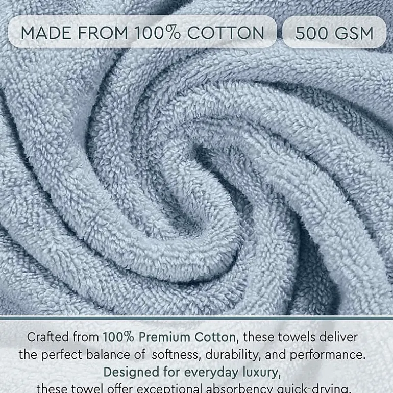 Home Weavers Inc Hazel Collection 100% Cotton Zero Twist 6-pc. Quick Dry Washcloth