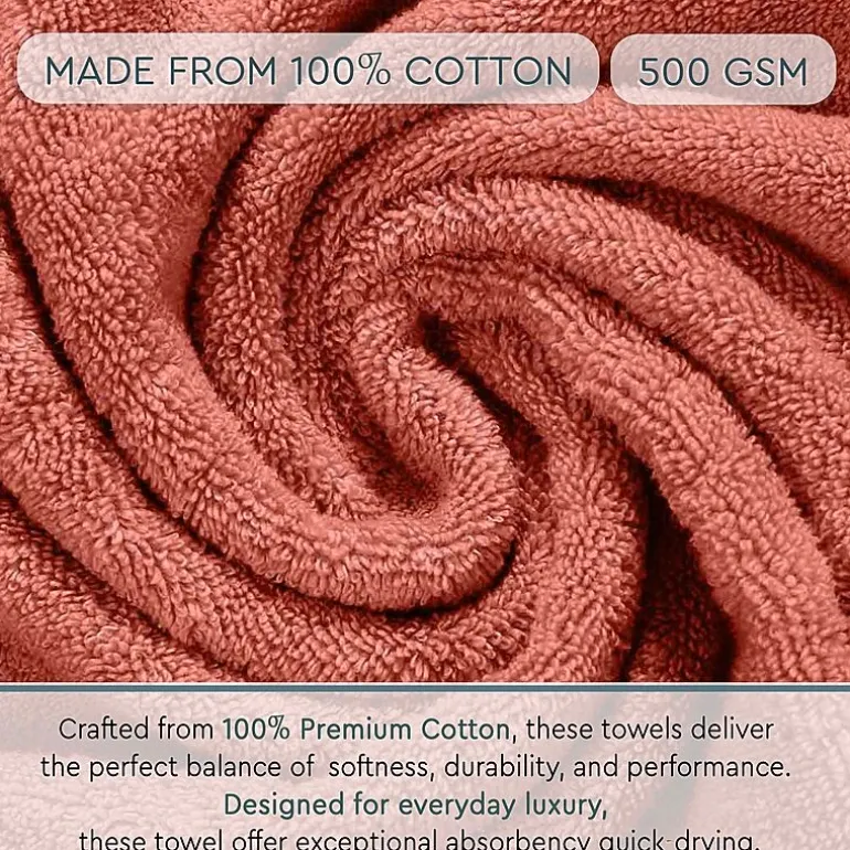 Home Weavers Inc Hazel Collection 100% Cotton Zero Twist 6-pc. Quick Dry Washcloth