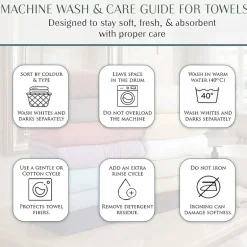 Home Weavers Inc Hazel Collection 100% Cotton Zero Twist 6-pc. Quick Dry Washcloth