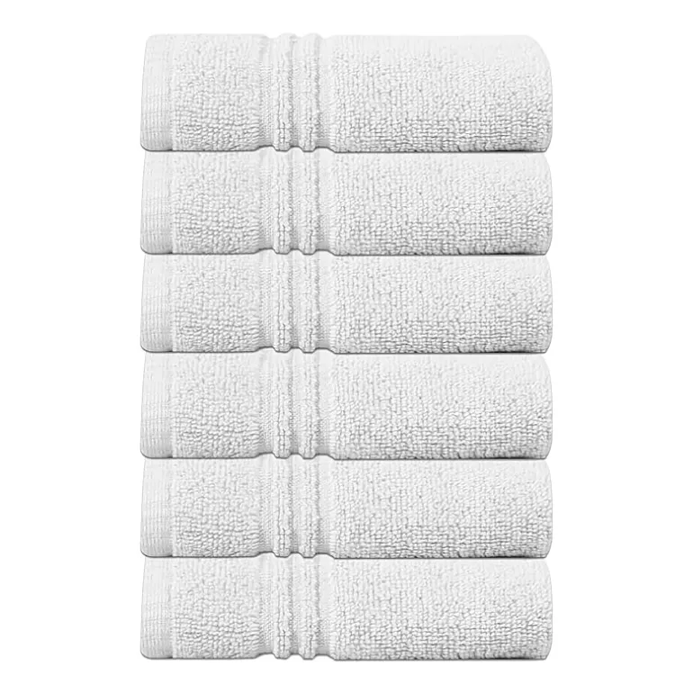 Home Weavers Inc Hazel Collection 100% Cotton Zero Twist 6-pc. Quick Dry Washcloth