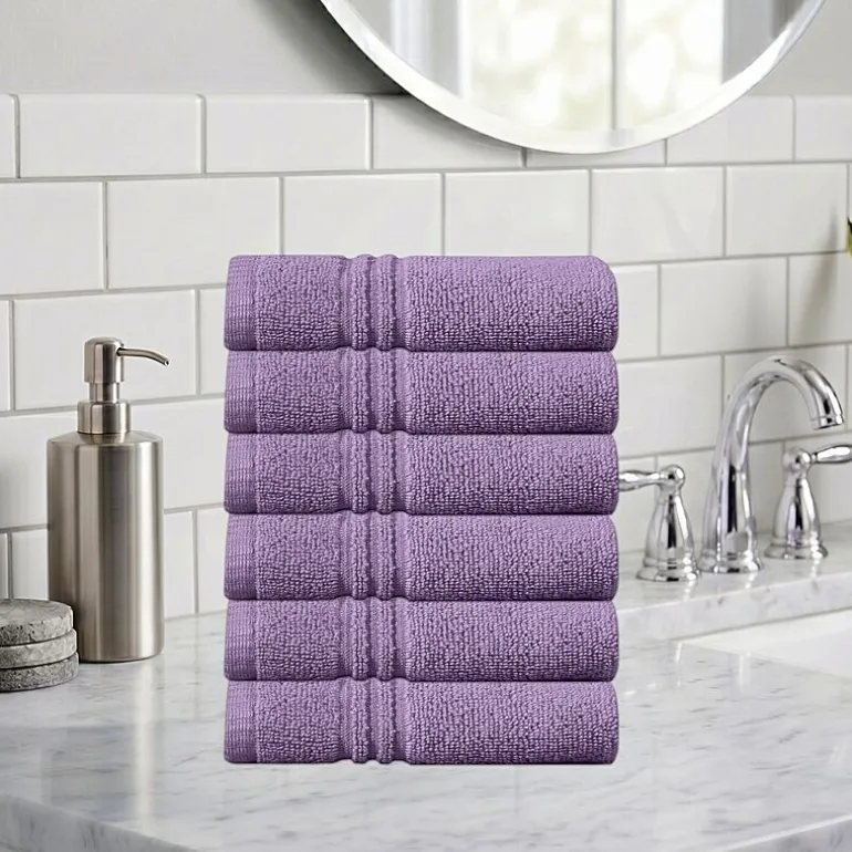 Home Weavers Inc Hazel Collection 100% Cotton Zero Twist 6-pc. Quick Dry Washcloth