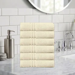 Home Weavers Inc Hazel Collection 100% Cotton Zero Twist 6-pc. Quick Dry Washcloth