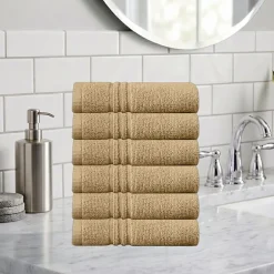 Home Weavers Inc Hazel Collection 100% Cotton Zero Twist 6-pc. Quick Dry Washcloth