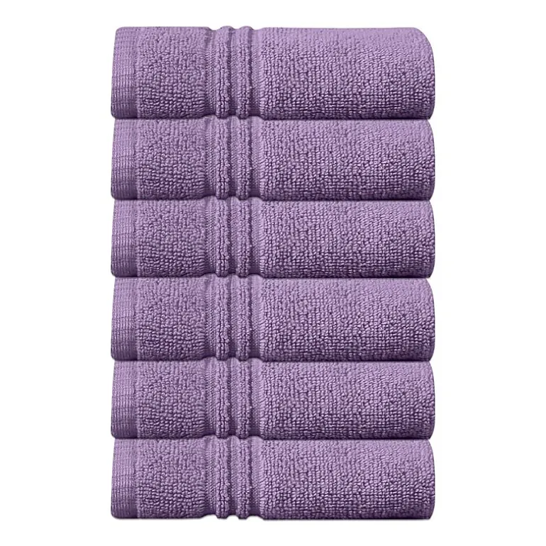 Home Weavers Inc Hazel Collection 100% Cotton Zero Twist 6-pc. Quick Dry Washcloth