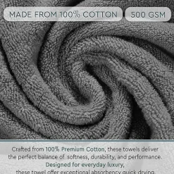 Home Weavers Inc Hazel Collection 100% Cotton Zero Twist 6-pc. Quick Dry Washcloth