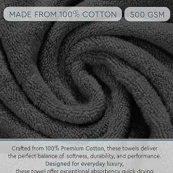 Home Weavers Inc Hazel Collection 100% Cotton Zero Twist 6-pc. Quick Dry Washcloth