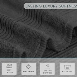 Home Weavers Inc Hazel Collection 100% Cotton Zero Twist 6-pc. Quick Dry Washcloth