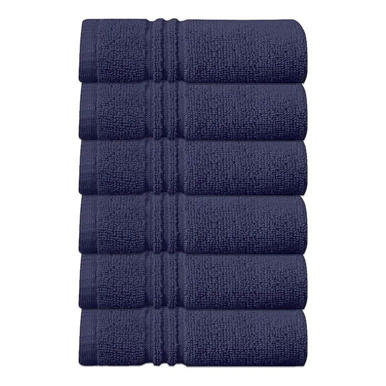 Home Weavers Inc Hazel Collection 100% Cotton Zero Twist 6-pc. Quick Dry Washcloth
