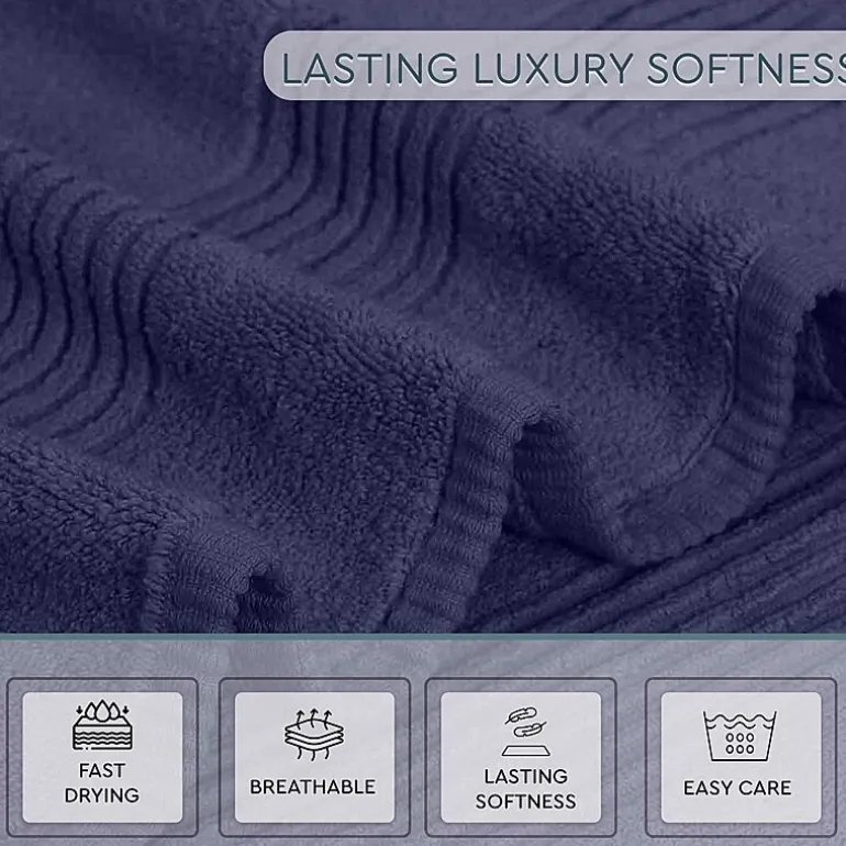 Home Weavers Inc Hazel Collection 100% Cotton Zero Twist 6-pc. Quick Dry Washcloth
