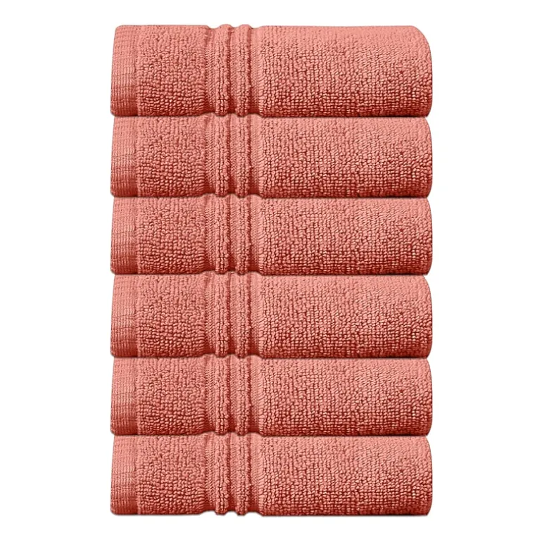 Home Weavers Inc Hazel Collection 100% Cotton Zero Twist 6-pc. Quick Dry Washcloth