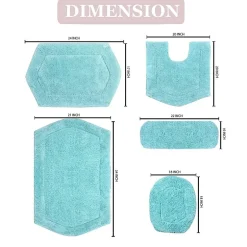 Home Weavers Inc Waterford 5-pc. Quick Dry Bath Rug Set